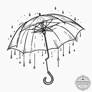 Tattoo sketch, quantum umbrella, reality shie... - эскиз тату (№1752520131_0, 14.07.2025 19:08) — tattoo-photo.ru