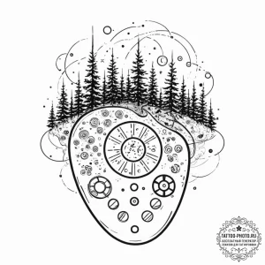 Tattoo sketch, reality rewriter's remote, a s... - эскиз тату (№1752520645_0, 14.07.2025 19:17) — tattoo-photo.ru