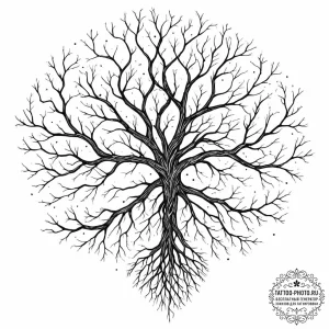 Tattoo sketch, vascular system of the univers... - эскиз тату (№1752522461_0, 14.07.2025 19:47) — tattoo-photo.ru