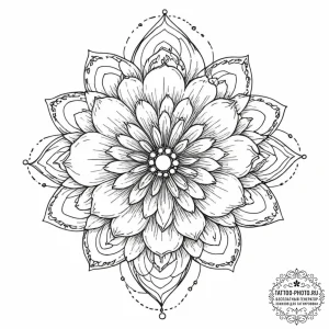 Tattoo sketch, internet of things bloom, a de... - эскиз тату (№1752522890_0, 14.07.2025 19:54) — tattoo-photo.ru