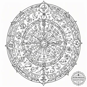 Tattoo sketch, xenoglossia scroll, an ancient... - эскиз тату (№1752524459_0, 14.07.2025 20:20) — tattoo-photo.ru