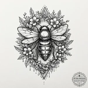Tattoo sketch a cicada's shell left behind, w... - эскиз тату (№1752524804_0, 14.07.2025 20:26) — tattoo-photo.ru