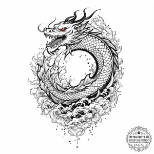 Tattoo design a powerful silhouette of a head... - эскиз тату (№1752525400_0, 14.07.2025 20:36) — tattoo-photo.ru