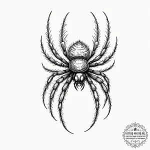 Peacock spider, ink illustration for tattoo,... - эскиз тату (№1752525486_0, 14.07.2025 20:38) — tattoo-photo.ru
