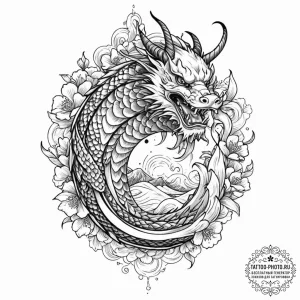 A trash polka tattoo of sukuna's domain expan... - эскиз тату (№1752527276_0, 14.07.2025 21:07) — tattoo-photo.ru