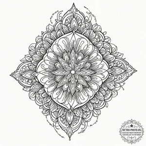 Tattoo design ice crystals forming a sharp, p... - эскиз тату (№1752528046_0, 14.07.2025 21:20) — tattoo-photo.ru