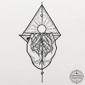 Tattoo sketch a sketch of a hand holding a gl... - эскиз тату (№1752529835_0, 14.07.2025 21:50) — tattoo-photo.ru