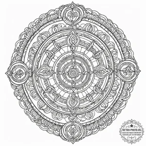 Tattoo sketch a chain of interconnected symbo... - эскиз тату (№1752530604_0, 14.07.2025 22:03) — tattoo-photo.ru