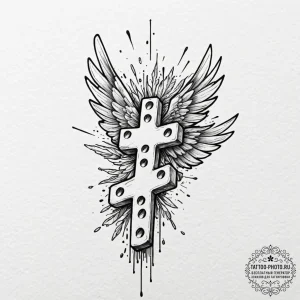 Tattoo design a series of falling dominoes, b... - эскиз тату (№1752537259_0, 14.07.2025 23:54) — tattoo-photo.ru
