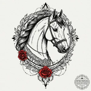 A trash polka composition of officer k's wood... - эскиз тату (№1752538063_0, 15.07.2025 00:07) — tattoo-photo.ru