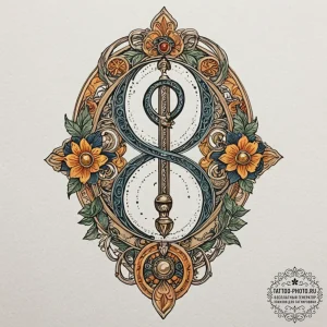 Tattoo design a zodiac animal with a subtle m... - эскиз тату (№1752538149_0, 15.07.2025 00:09) — tattoo-photo.ru
