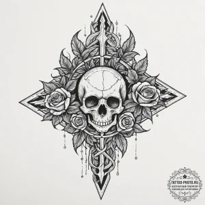 Tattoo sketch a phoenix not of fire, but of i... - эскиз тату (№1752546208_0, 15.07.2025 02:23) — tattoo-photo.ru