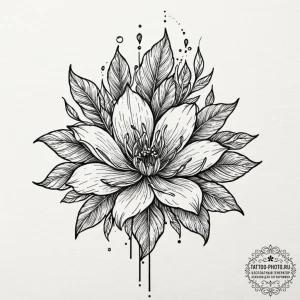 Tattoo sketch a plant whose flowers are tiny,... - эскиз тату (№1752546549_0, 15.07.2025 02:29) — tattoo-photo.ru