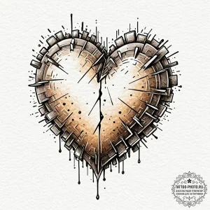 Tattoo sketch a pixelated heart container wit... - эскиз тату (№1752547059_0, 15.07.2025 02:37) — tattoo-photo.ru