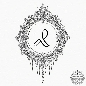 Tattoo design a cancer symbol created from fl... - эскиз тату (№1752547910_0, 15.07.2025 02:51) — tattoo-photo.ru