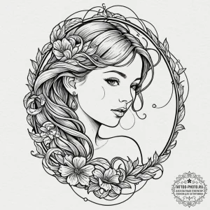 Music player, tattoo line art, neo traditiona... - эскиз тату (№1752549876_0, 15.07.2025 03:24) — tattoo-photo.ru