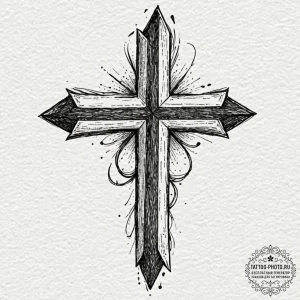 Flag, artistic tattoo sketch, on a clean whit... - эскиз тату (№1752550990_0, 15.07.2025 03:43) — tattoo-photo.ru