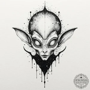 Tattoo design an abstract alien language or s... - эскиз тату (№1752554774_0, 15.07.2025 04:46) — tattoo-photo.ru