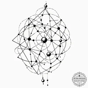 Tattoo sketch a constellation that spans acro... - эскиз тату (№1752555795_0, 15.07.2025 05:03) — tattoo-photo.ru