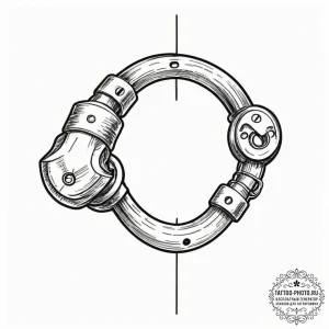 Handcuffs, tattoo sketch design, rough sketch... - эскиз тату (№1752556563_0, 15.07.2025 05:16) — tattoo-photo.ru