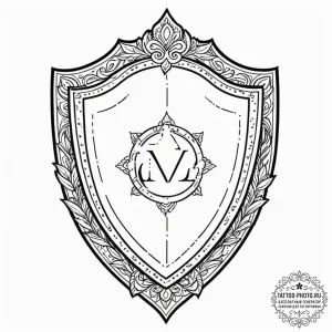 Tattoo design a personalized "shield" with sy... - эскиз тату (№1752557074_0, 15.07.2025 05:24) — tattoo-photo.ru