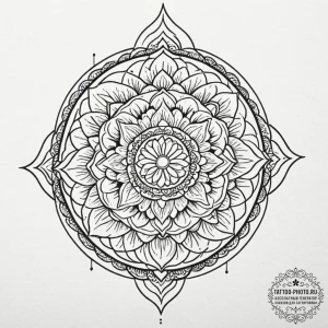 Tattoo design a tree whose roots are intertwi... - эскиз тату (№1752558870_0, 15.07.2025 05:54) — tattoo-photo.ru