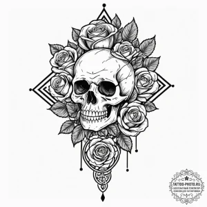 A qr code that links to a secret message, tat... - эскиз тату (№1752559040_0, 15.07.2025 05:57) — tattoo-photo.ru