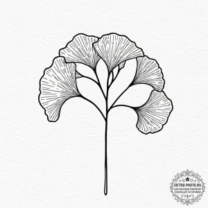Ginkgo leaves, tattoo flash sheet design, min... - эскиз тату (№1752559126_0, 15.07.2025 05:58) — tattoo-photo.ru