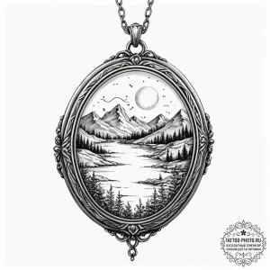 Tattoo sketch a detailed miniature antique lo... - эскиз тату (№1752559295_0, 15.07.2025 06:01) — tattoo-photo.ru