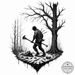 Tattoo sketch a human silhouette filled with... - эскиз тату (№1752559892_0, 15.07.2025 06:11) — tattoo-photo.ru