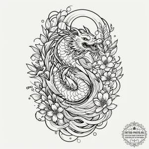Chamomile, artistic tattoo sketch, rough sket... - эскиз тату (№1752560403_0, 15.07.2025 06:20) — tattoo-photo.ru