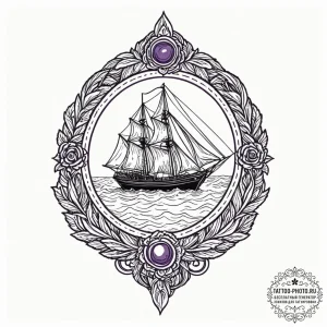 Tattoo design a soft blend of blues and purpl... - эскиз тату (№1752561687_0, 15.07.2025 06:41) — tattoo-photo.ru