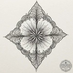 Tattoo sketch a single, thick, dark brushstro... - эскиз тату (№1752562713_0, 15.07.2025 06:58) — tattoo-photo.ru
