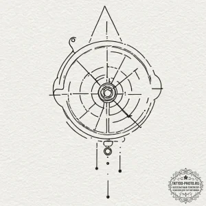 A linework sketch of the flux capacitor, blue... - эскиз тату (№1752566635_0, 15.07.2025 08:03) — tattoo-photo.ru