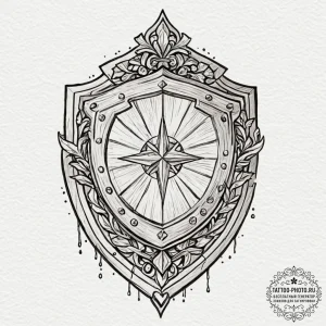 Tattoo design a personalized "shield" with sy... - эскиз тату (№1752567662_0, 15.07.2025 08:21) — tattoo-photo.ru