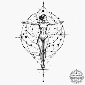 Tattoo sketch a human figure made entirely of... - эскиз тату (№1752568427_0, 15.07.2025 08:33) — tattoo-photo.ru