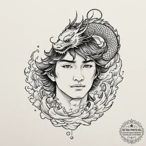 A graphic novel style portrait of andrei rubl... - эскиз тату (№1752570141_0, 15.07.2025 09:02) — tattoo-photo.ru