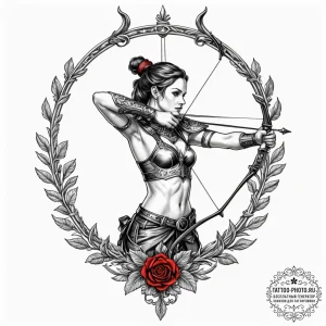 Tattoo sketch a realistic sagittarius archer,... - эскиз тату (№1752570388_0, 15.07.2025 09:06) — tattoo-photo.ru