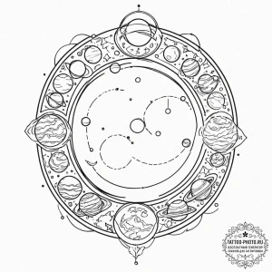 Tattoo sketch an abstract portrayal of the ru... - эскиз тату (№1752571155_0, 15.07.2025 09:19) — tattoo-photo.ru