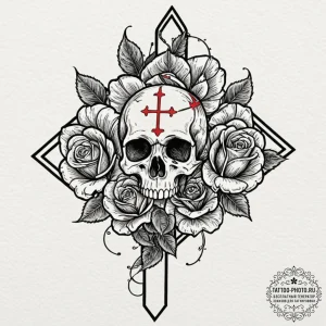 Tattoo design a "thin blue line" or "thin red... - эскиз тату (№1752571241_0, 15.07.2025 09:20) — tattoo-photo.ru