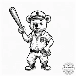 A trash polka composition of the bear jew fro... - эскиз тату (№1752573852_0, 15.07.2025 10:04) — tattoo-photo.ru