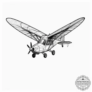 A linework tattoo of an ornithopter, detailed... - эскиз тату (№1752574362_0, 15.07.2025 10:12) — tattoo-photo.ru