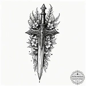 Tattoo sketch a rogue's dagger with a subtle... - эскиз тату (№1752575645_0, 15.07.2025 10:34) — tattoo-photo.ru
