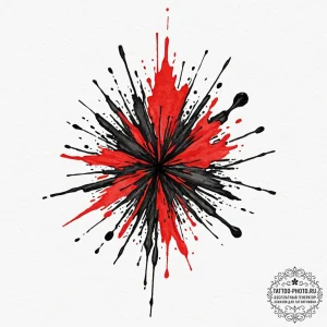 A watercolor splash effect, concept art for t... - эскиз тату (№1752575729_0, 15.07.2025 10:35) — tattoo-photo.ru