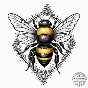 Bumblebee, concept art for tattoo, new school... - эскиз тату (№1752576670_0, 15.07.2025 10:51) — tattoo-photo.ru