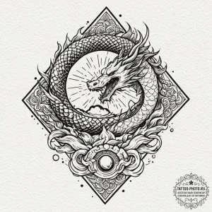 A tattoo design of the hand of god symbol, wi... - эскиз тату (№1752577607_0, 15.07.2025 11:06) — tattoo-photo.ru