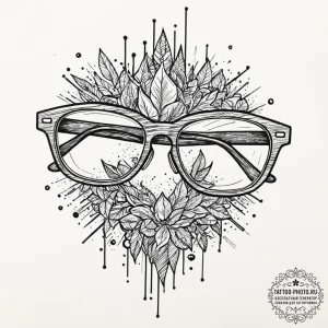 Tattoo design a pair of gaming glasses reflec... - эскиз тату (№1752582942_0, 15.07.2025 12:35) — tattoo-photo.ru