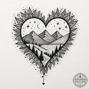Tattoo design a tiny heart or star on the ank... - эскиз тату (№1752583027_0, 15.07.2025 12:37) — tattoo-photo.ru