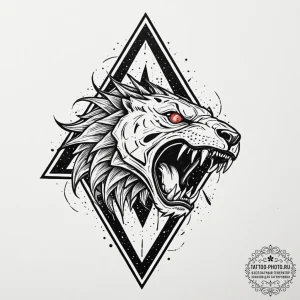 A linework design of the predator's triangula... - эскиз тату (№1752587376_0, 15.07.2025 13:49) — tattoo-photo.ru