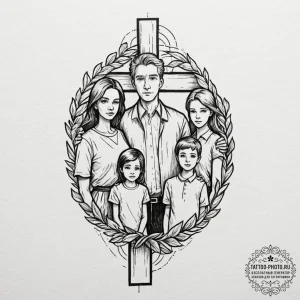 A sketch of the family from succession, looki... - эскиз тату (№1752592808_0, 15.07.2025 15:20) — tattoo-photo.ru